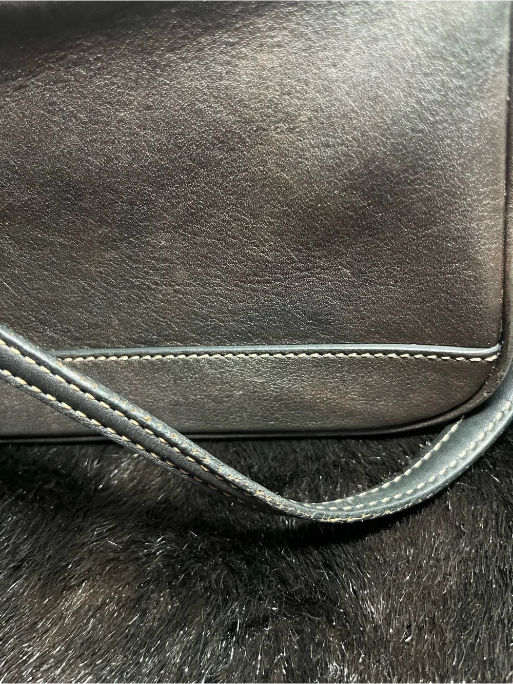 Coach Hamptons Demi Shoulder Bag in Dark Brown Leather